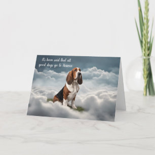 Perte de Basset Hound Chien Heaven Carte de Sympat