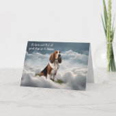 Perte de Basset Hound Chien Heaven Carte de Sympat (Devant)