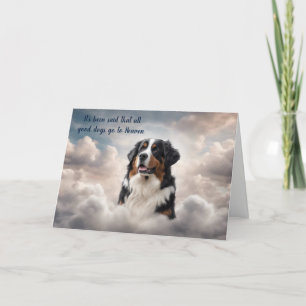 Perte de Bernese Mountain Dog Heaven Carte de Symp