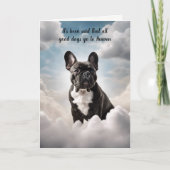Perte de Black French Bulldog carte de sympathie d (Devant)