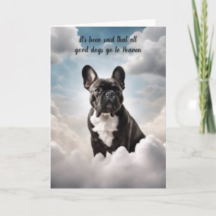 Perte de Black French Bulldog carte de sympathie d