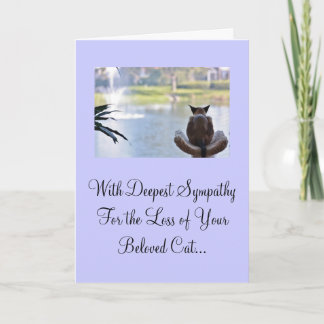 Perte de chat carte de sympathie pour animaux de c