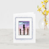 Perte de chats, mort, carte de sympathie (Fleur jaune)