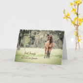 Perte de cheval Arabian Votre message Carte de sym (Fleur jaune)