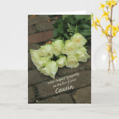 Perte de cousin Carte rose de sympathie (Fleur jaune)