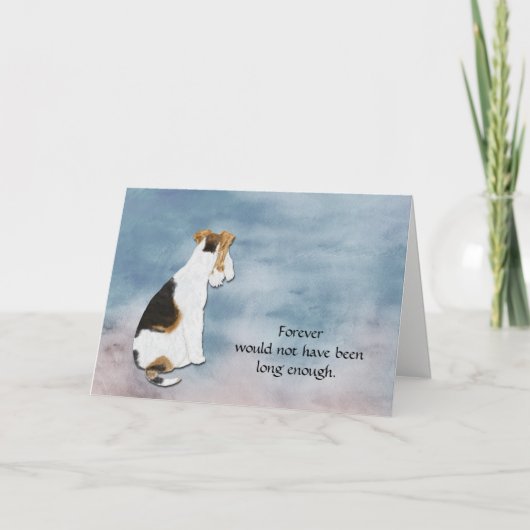 Perte de Fox Terrier Condolence Carte de sympathie (Devant)