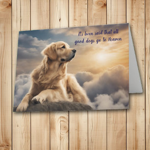 Perte de Golden Retriever Chien Heaven Carte de Sy