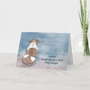Perte de la carte American Bully Dog Sympathy Card