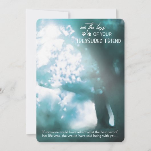 Perte de la carte de sympathie amicale précieuse (Devant)