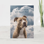Perte de la carte de sympathie Brown Pitbull Dog H (Devant)
