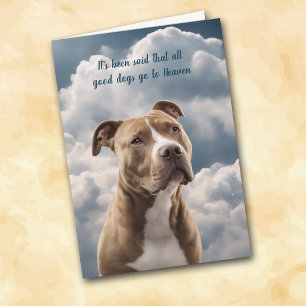 Perte de la carte de sympathie Brown Pitbull Dog H