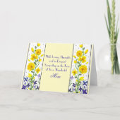 Perte de maman Jaune Fleurs pourpres Carte de Symp (Devant)