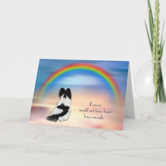 Perte de Papillon Spaniel Chien Rainbow Carte de S (Devant)