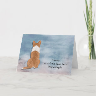 Perte de Pembroke Corgi Condolence Carte de sympat