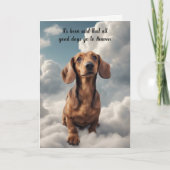 Perte de Red Dachshund Chien paradis carte de symp (Devant)