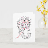 perte d'éléphant-mère carte de sympathie ornée (Fleur jaune)