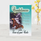 Perte d'oncle - Carte de condoléances (Fleur jaune)