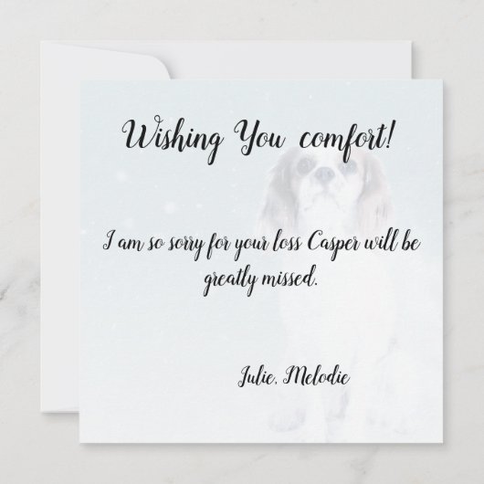 Perte d'une carte de chien d'animal de compagnie (Dos)