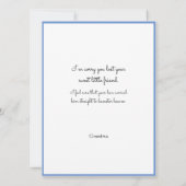 Perte d'une carte de sympathie Hamster (Dos)