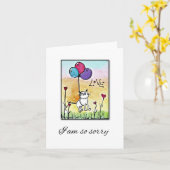 Perte d'une carte de sympathie pour chat d'animal (Fleur jaune)