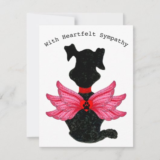 Perte d'une carte plat en forme de coeur de chien (Devant)