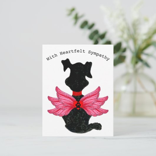 Perte d'une carte plat en forme de coeur de chien (Debout devant)