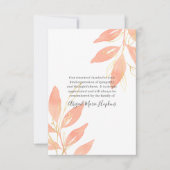 Perte florale de Merci d'aquarelle de pêche d'or (Devant)