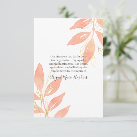 Perte florale de Merci d'aquarelle de pêche d'or (Debout devant)