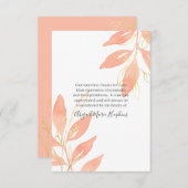 Perte florale de Merci d'aquarelle de pêche d'or (Devant / Derrière)