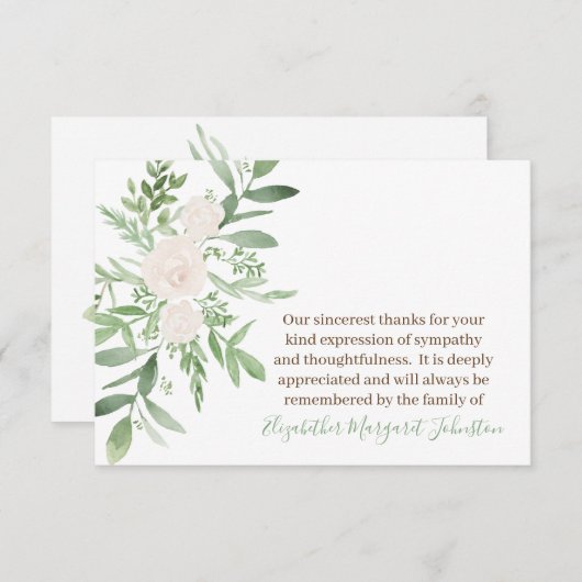 Perte funèbre florale élégante de Merci (Devant / Derrière)