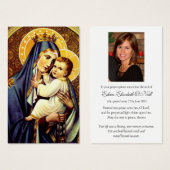 Perte funéraire Carmal Memorial Prière Sympathy Ca (Devant & derrière)