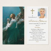 Perte funéraire Christ Prier Cartes de sympathie (Devant & derrière)