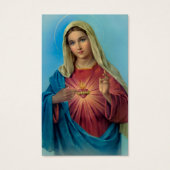 Perte funéraire Coeur Marie Prière Cartes de Sympa (Devant)