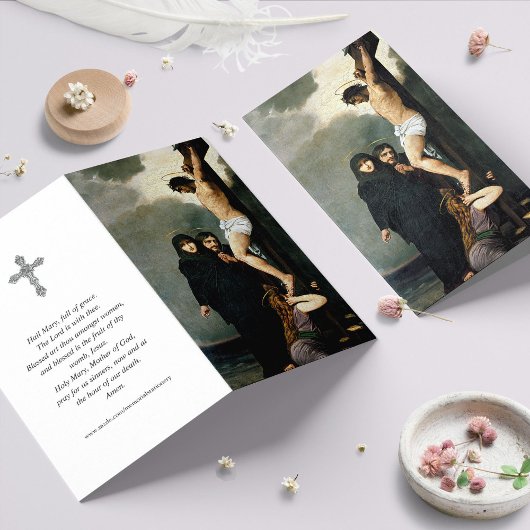 Perte funéraire Crucifixion Prière Cartes de Sympa