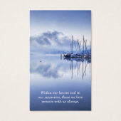 Perte funéraire Eaux sereines Prière Cartes de Sym (Devant)