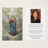 Perte funéraire Gloire Marie Prière Sympathie Cart (Devant & derrière)