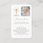 Perte funéraire Hail Mary Prayer Carte de sympathi (Dos)