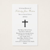 Perte funéraire Jésus accablé prière Cartes de sym (Dos)