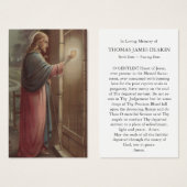 Perte funéraire Jésus frappe la prière Cartes de s (Devant & derrière)