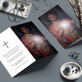 Perte funéraire Jésus Prière coeur Cartes de sympa