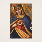 Perte funéraire Marie Prière coeur Cartes de sympa (Devant)