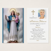 Perte funéraire Mary 12 étoiles Prière Cartes de s (Devant & derrière)