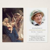 Perte funéraire Mary & Angels Prière Cartes de sym (Devant & derrière)