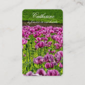 Perte funéraire Pavot pourpre Prière Cartes de Sym (Devant)