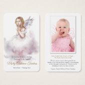 Perte funéraire Petite prière Ange Cartes de sympa (Devant & derrière)