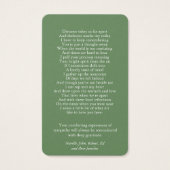 Perte funéraire Rose de la prière commémorative Ca (Dos)