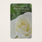 Perte funéraire Rose de la prière commémorative Ca (Devant)