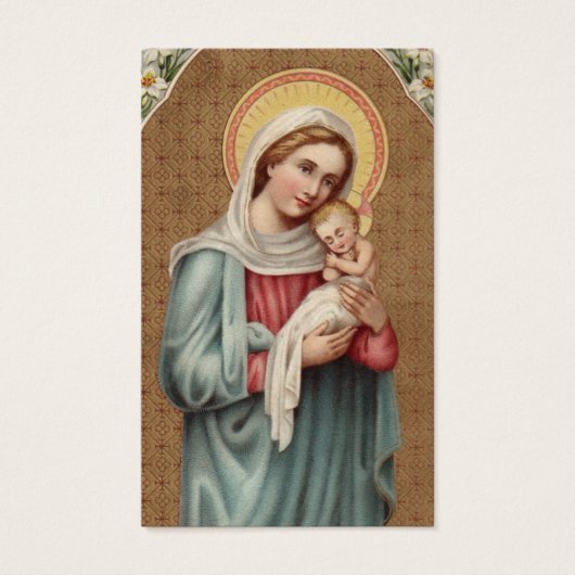 Perte funéraire Sainte Vierge Prière Cartes de Sym (Devant)
