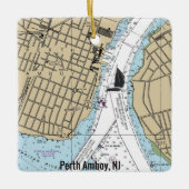Perth Amboy NJ Chart Keramisch Ornament (Voorkant)