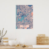 Perth - Australia Breezy City Map Poster (Keuken)
